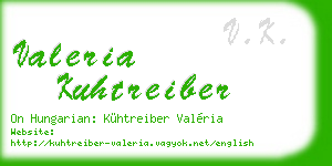 valeria kuhtreiber business card